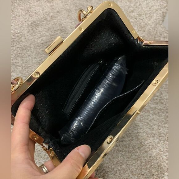 Handmade Genuine Cowhide Leather Metal Frame Push-lock Shoulder Bag/Crossbody - Picture 15 of 16